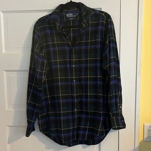 Polo by Ralph Lauren Regent Fit Blue Plaid Shirt